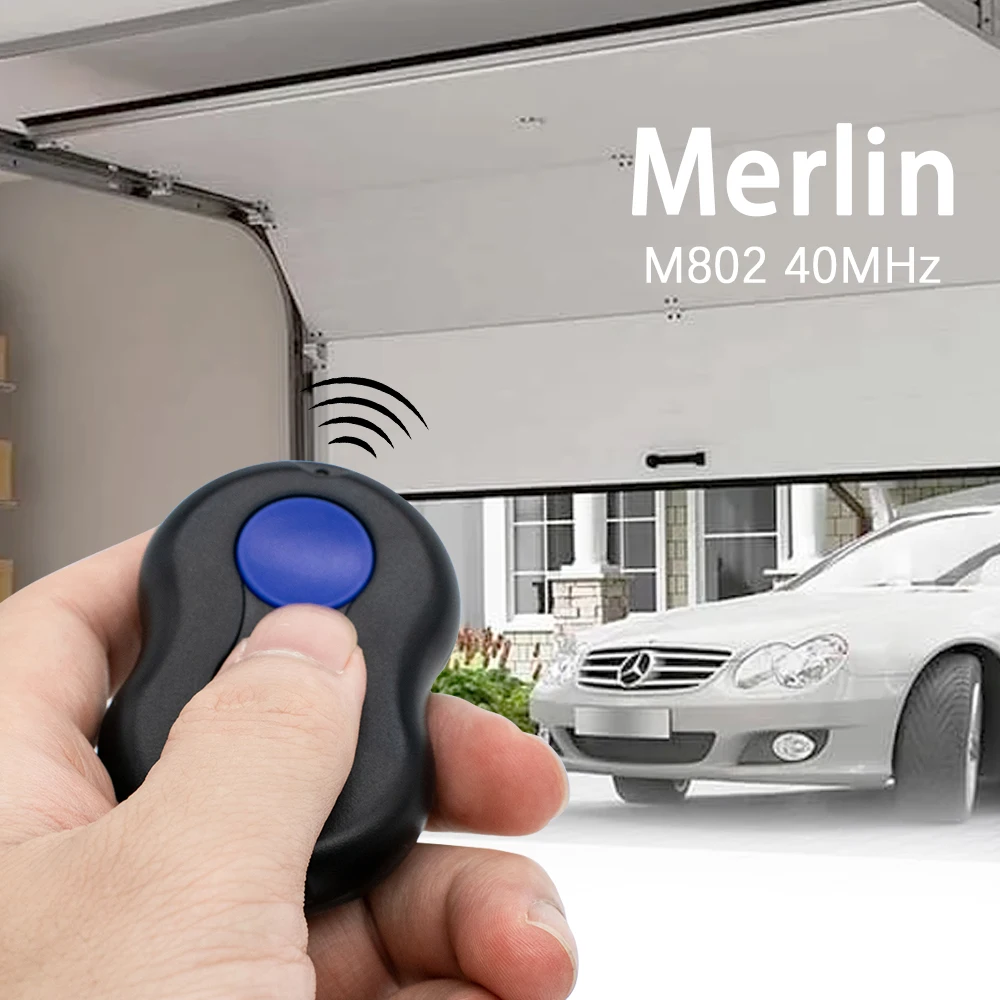 1-3pc Merlin M802 40.685MHz Garage Door Remote Control Replacement 12Dip Switch Fixed Code For 40MHz M-802 SMALL M804 M2100 M800