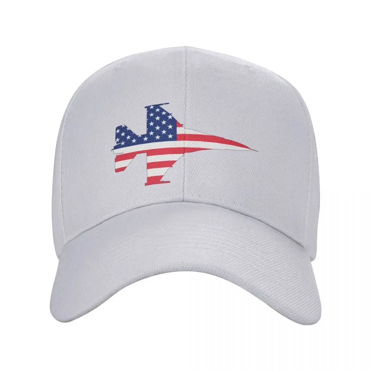 Flag of the United States of America in shape of F-16 Fighting Falcon Baseball Cap Mountaineering dad hat Boy Women's