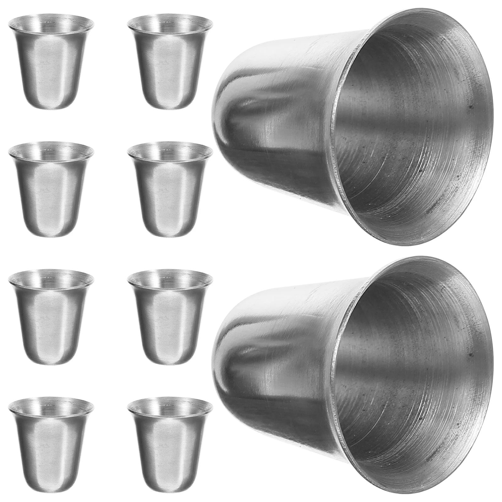 

10 Pcs Chalice Communion Cups Religious Drinking Portable Coffee Mug Stainless Steel Metal Communions Campfire Cocktails