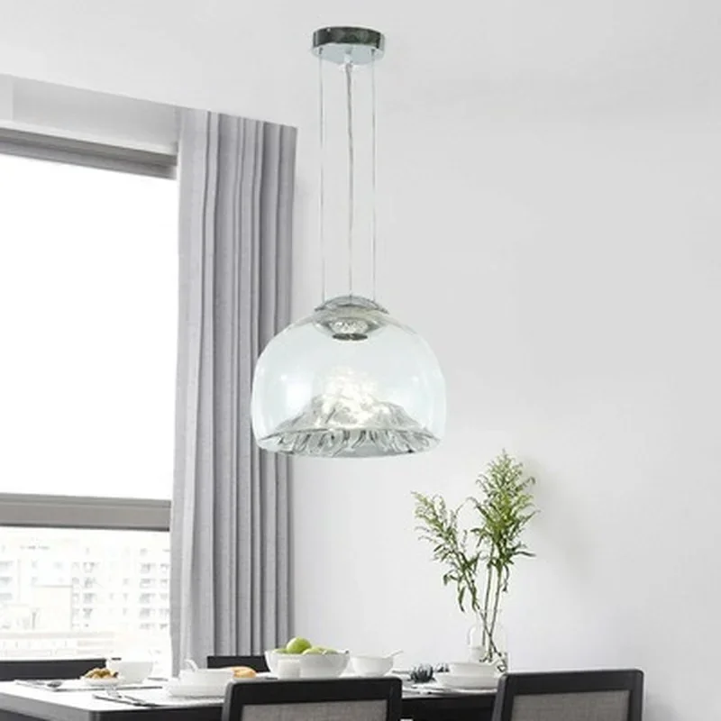 Art deco novelty glass mountain pendant light LED modern loft home deco hanging lamp for bedroom lobby living room restaurant