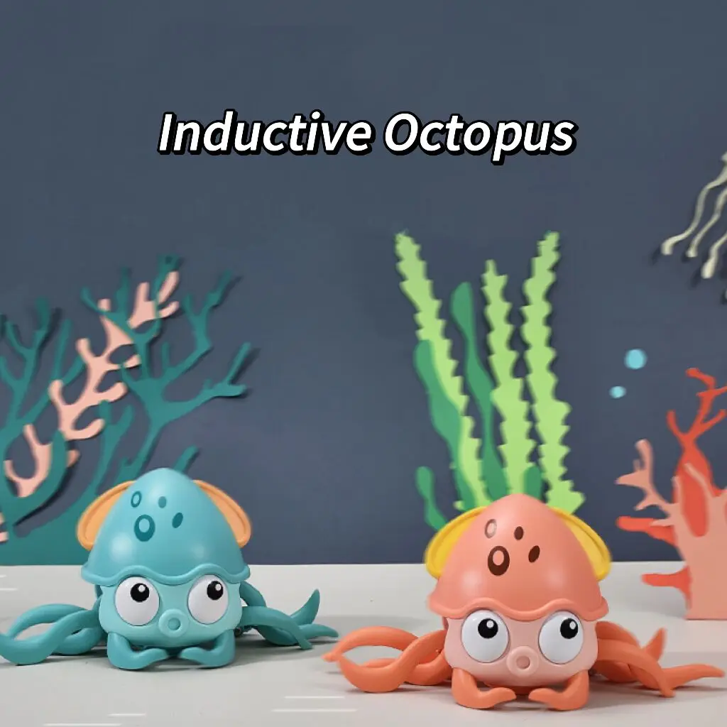 Rechargeable Induction Escape Electric Octopus Pet Musical Toys Children Birthday Gifts Interactive Toys