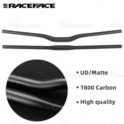 Race Face Next Mountain Bike Black Paint Gloss Logo Full Carbon Handlebar Carbon Bicycle Handlebar MTB parts 31.8*660-740mm