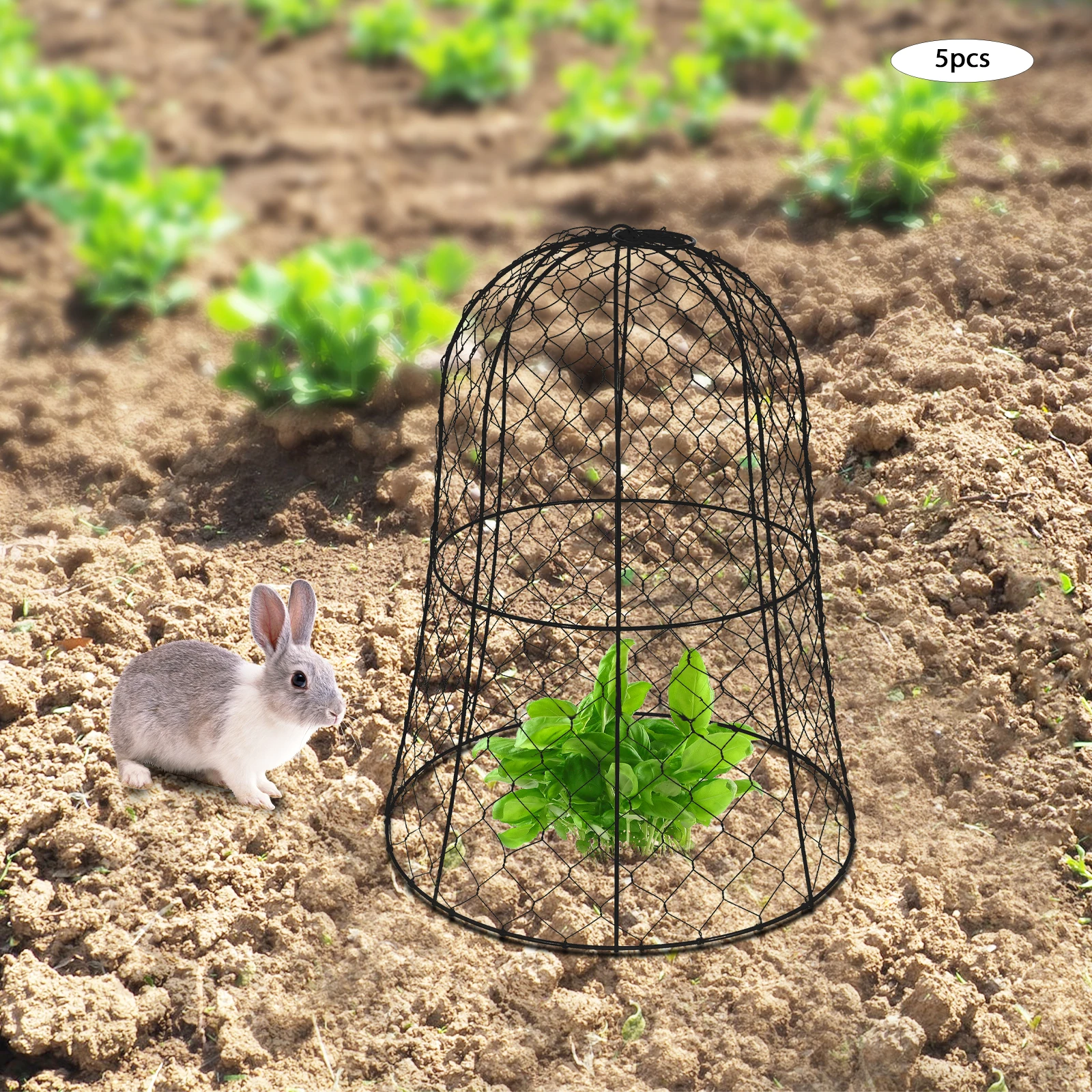 

Набор из 5 защитных каркасов для садовых растений, диаметр 12,99 дюйма, высота 15,75 дюймов, сетчатые колбы-клоши для использования на открытом воздухе, усиленная конструкция