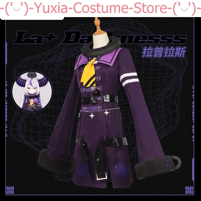 Anime Vtuber Hololive La+ Darknesss Game Suit Gorgeous Uniform Cosplay Costume Halloween Party Role Play Outfit S-3XL