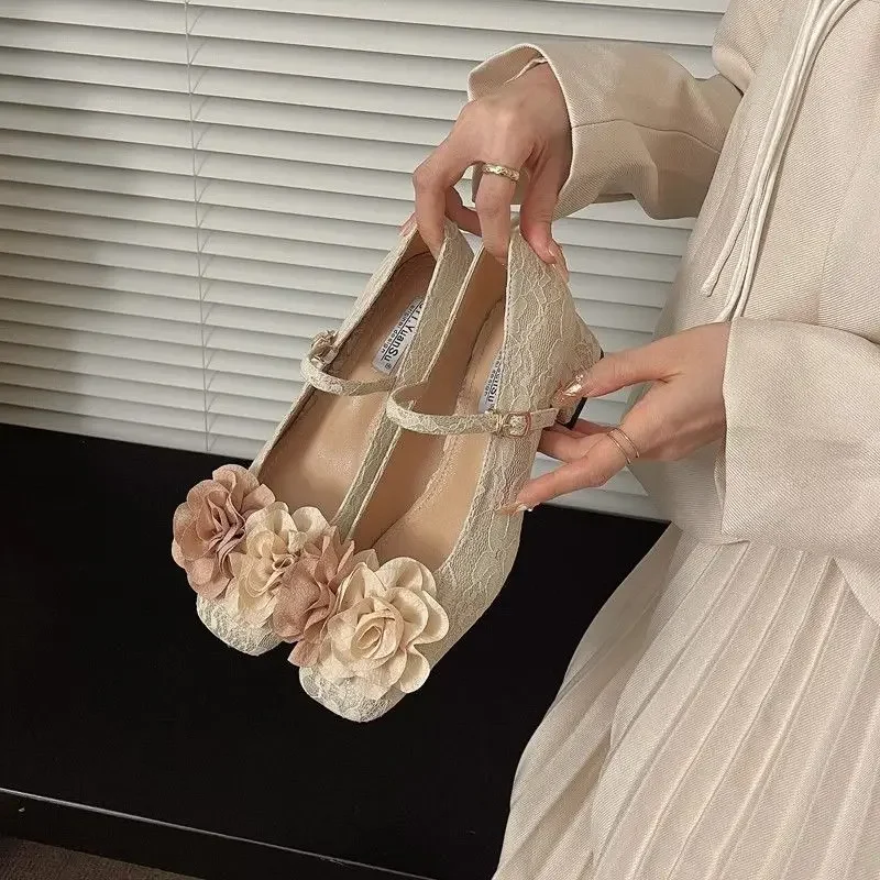 

Туфли Лолиты в японском стиле для женщин Женские туфли-лодочки Лоферы на блочном каблуке с квадратным носком на массивном каблуке со средним каблуком Мэри Джейн Готический последний