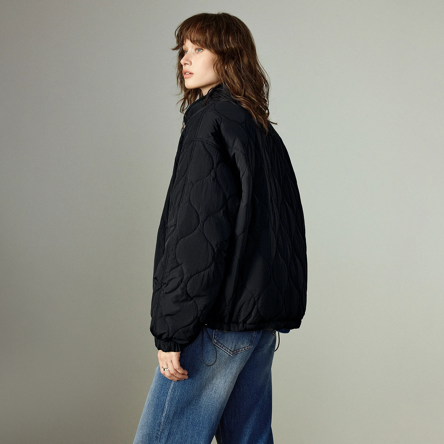 TOYOUTH Damskie płaszcze ocieplane bawełną 2025 Zima Nowa Kolekcja Vintage Czarna Kamizelka Bez Rękawów z Dekoltem w Serek Pluszowa Kurtka Bawełniana Odzież Wierzchnia