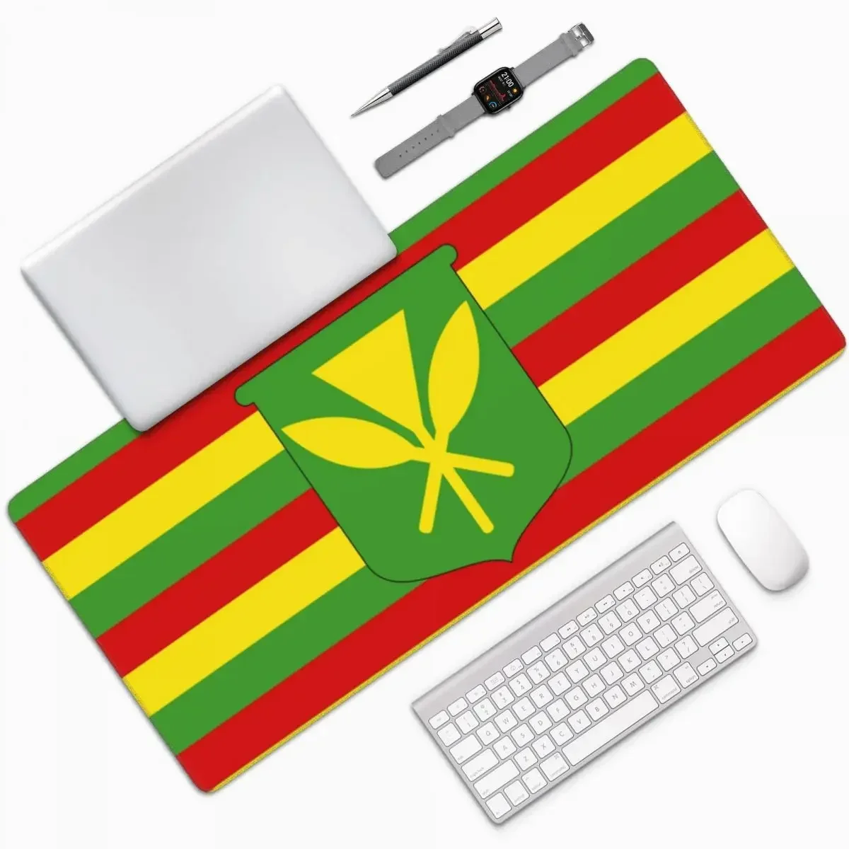 

Kanaka Maoli Hawaii Flag Large Mouse Pad Computer Keyboard Mouse Mat Gaming PC Laptop Desk Mat Office Accessories Table Mats