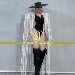 Sombrero de actuación con borla para adultos, accesorio de disfraz de escenario Sexy, ropa de bailarina de Gogo, ropa de Drag Queen, ropa de carnaval, VDL1213