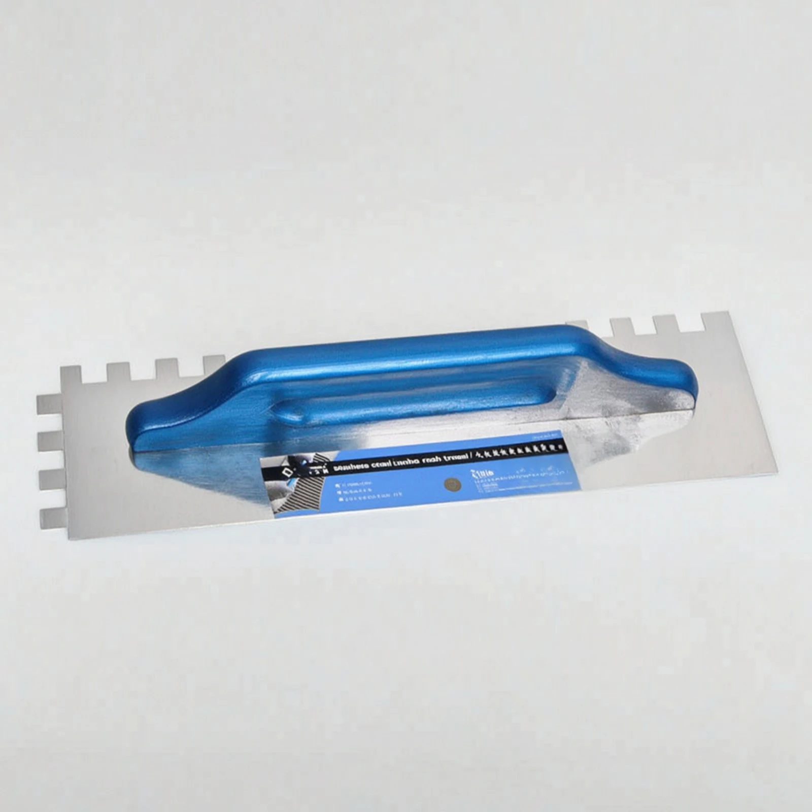 Notched Trowel Stainless Steel Mortar Trowel Tool Rectangular Heavy-Duty for Tilers, Tile Installation, Masonry Work