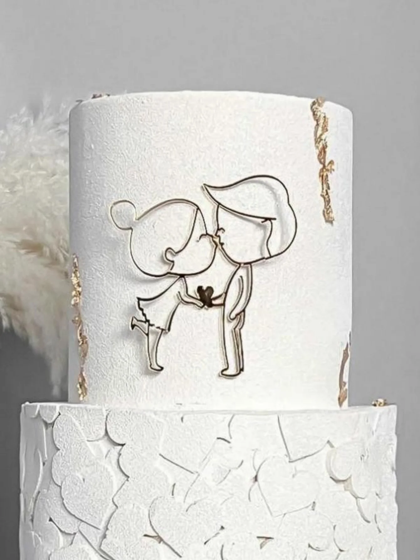 3/5pcs Valentine's Day cake decoration-romantic couples kiss modeling, suitable for wedding anniversary, birthday party decorati