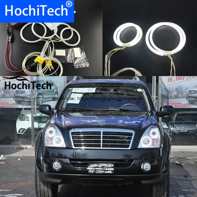 

For Ssangyong Rexton 2006 2007 2008 2009 2010 2011 HochiTech Ccfl Angel Eyes Kit White 6000k CCFL Rings Headlight