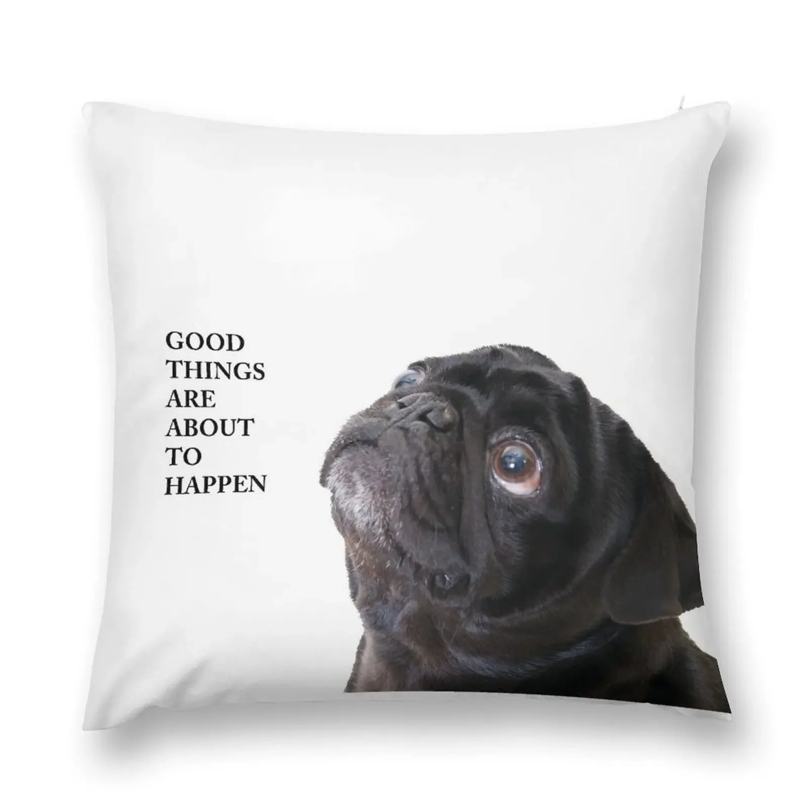 

Good things black pug Throw Pillow Ornamental Pillow Luxury Cushion Cover Sofa Decorative Covers pillow