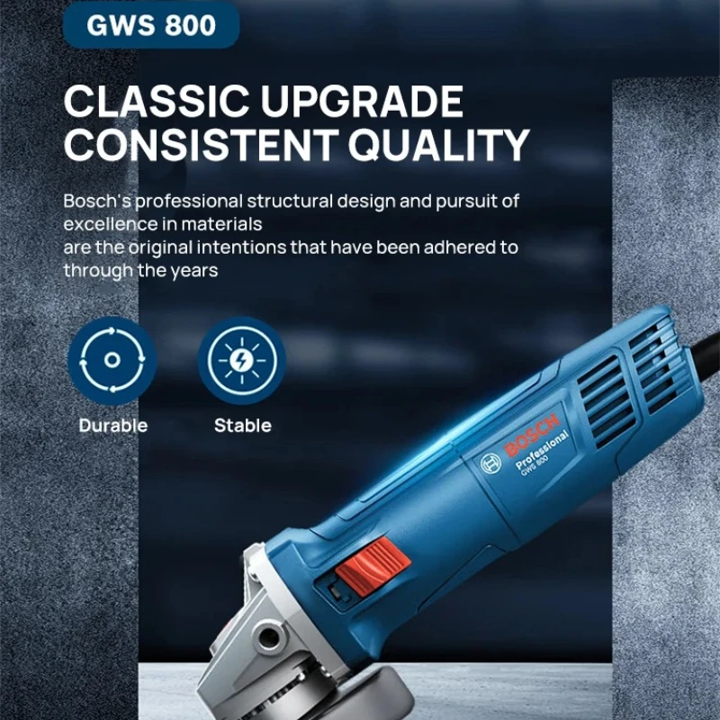 

Bosch GWS 800 Professional Electric Angle Grinder 800W 100mm Disc M10 for Metal Cutting Stone Grinding Power Tool