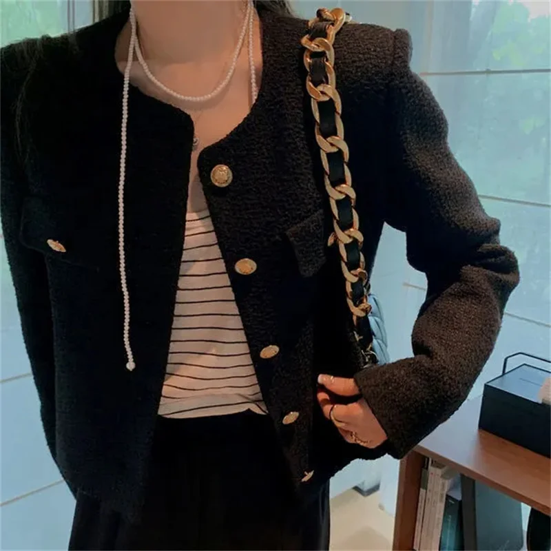 Spring Autumn New Jacket Short Small Fragrant Wool Coat Female 2024 High-Grade Outwear Fashion Fried Street Overcoat Women's Top