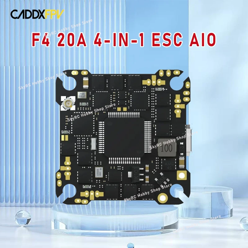 CADDX FPV F4 20A 4-IN-1 ESC AIO Flight Control - 25.5×25.5mm Built-in ELRS Receiver ICM42688 BMP280 Barometer 8MB Blackbox