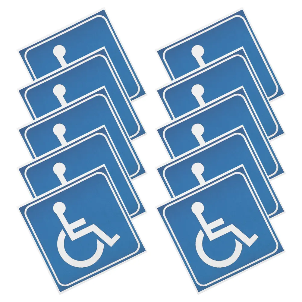 15pcs Disability Stickers Wheelchair Symbol Waterproof Scratch Resistant Adhesive Decals For Car Window Door Signs Handicap