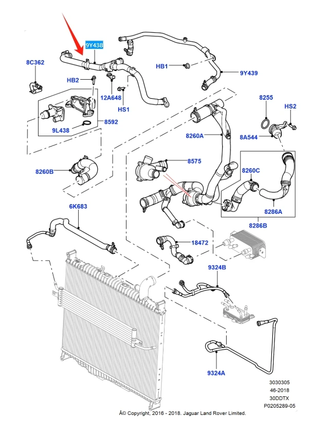 LR013163 LR033912 EGR INLET TUBE HOSE for For Land Range Rover LR4 Sport Discovery Diesel 3.0