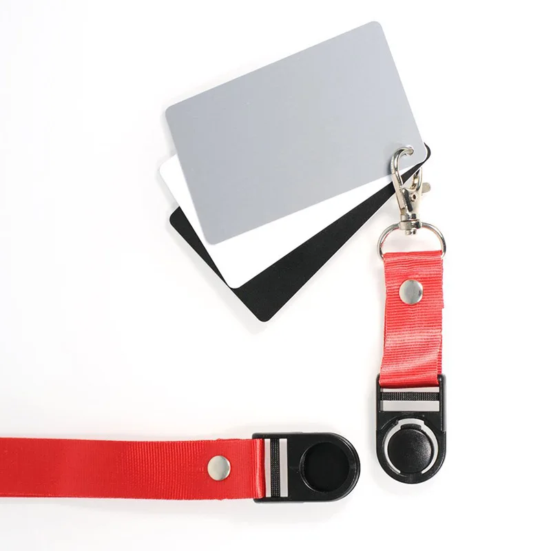 Black, white, and gray three color card, precise exposure, scratch resistant, waterproof, portable, exquisite neckband