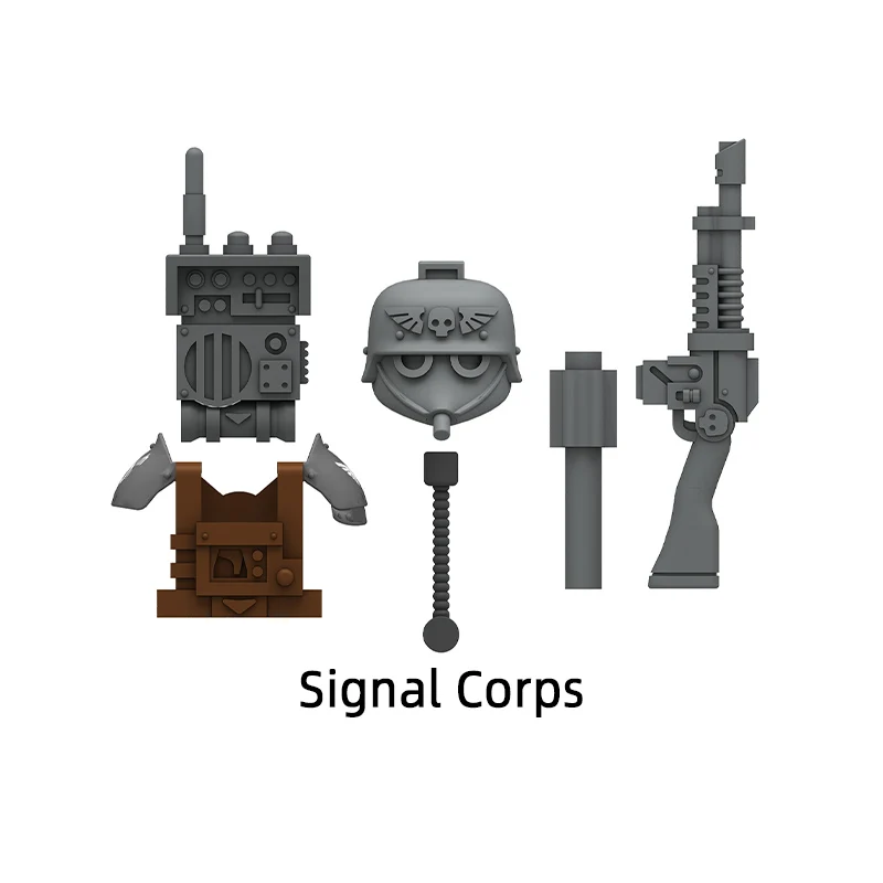 The Modern Pyro Soldier Sergeant Psyker Meltagun Signal Corps Sniper Instructor Model Blocks MOC Bricks Set Gifts Toys N201-N208