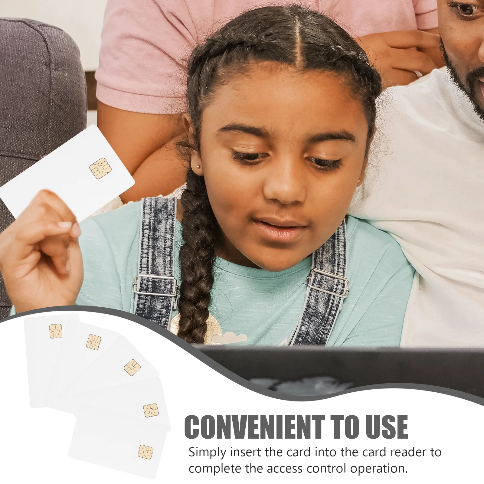 12Pcs Smart Ic Cards Blank Cards with Chip High Memory Capacity for Attendance System Access Control Reusable PVC Card