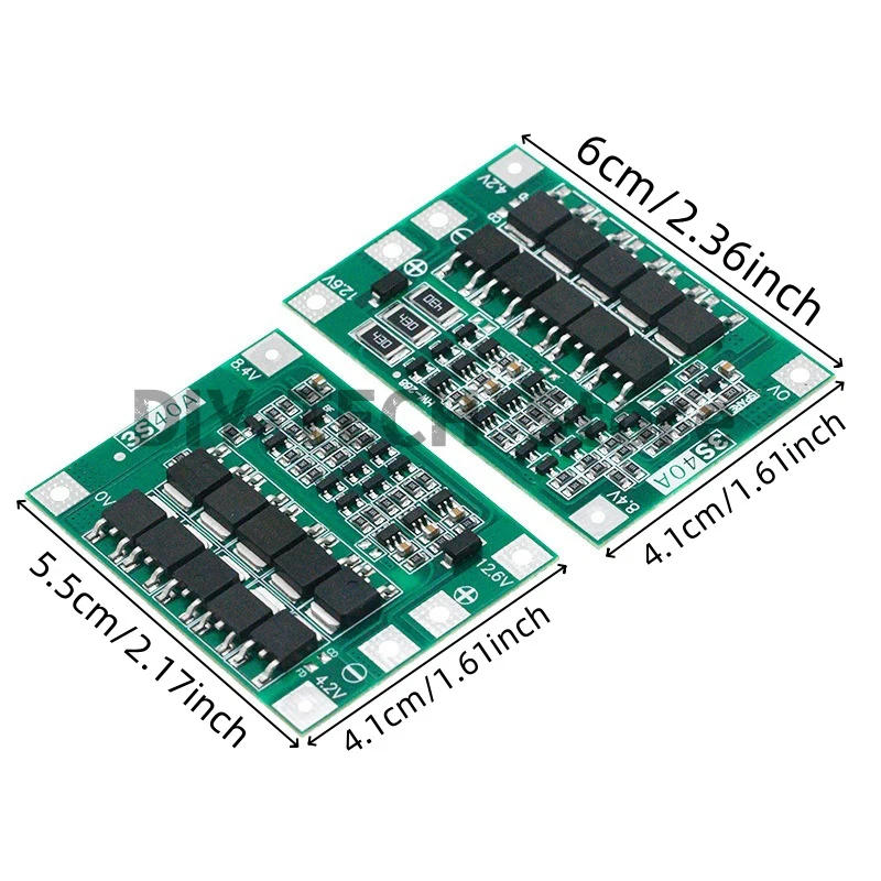 3S 40A Li-ion Lithium Battery Charger Protection Board 18650 BMS Drill Motor 12.6V 13.6V Enhance/Balance