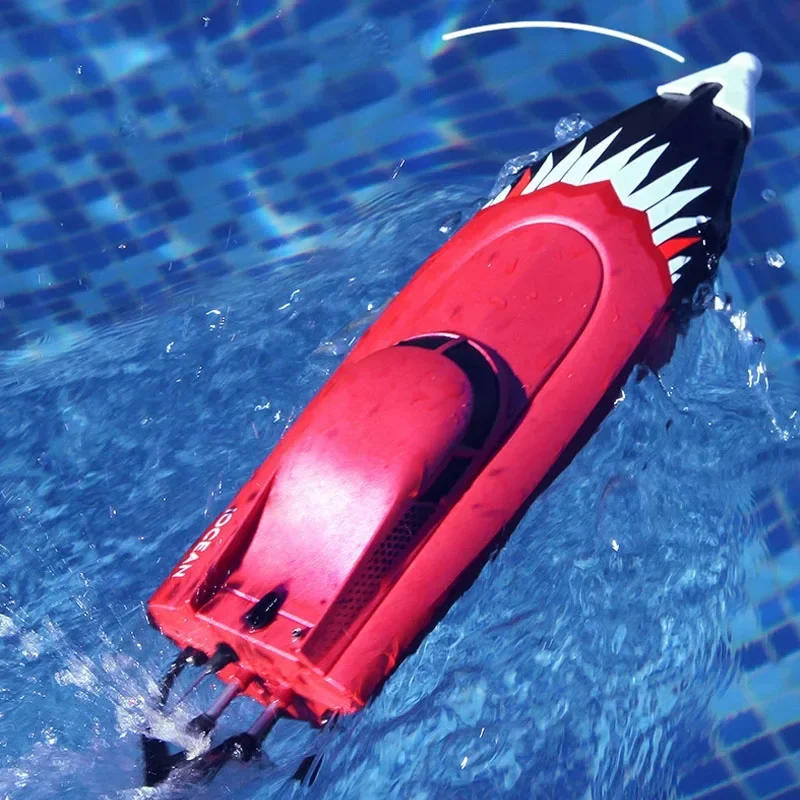 Lancha de alta velocidad teledirigida, juguete submarino, modelo de barco eléctrico de Control remoto, lancha rápida de carreras al aire libre, barco de pesca