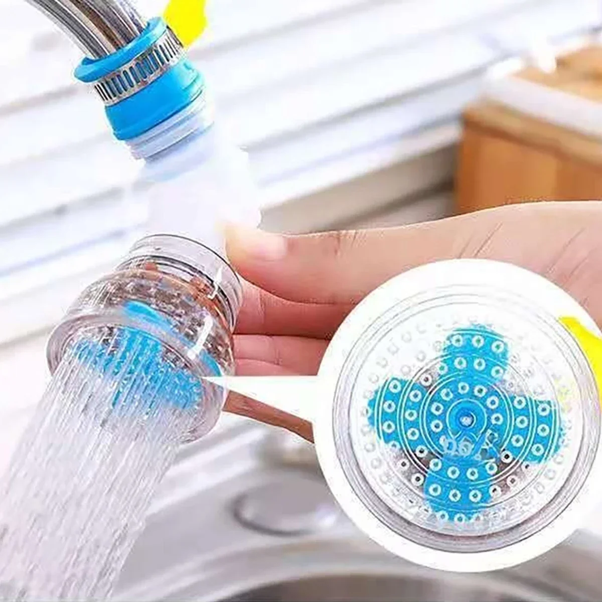 Universal 360 Rotation Faucet Bubbler Swivel Water Saving Economizer Head  Kitchen Faucet Nozzle Adapter Sink Accessories