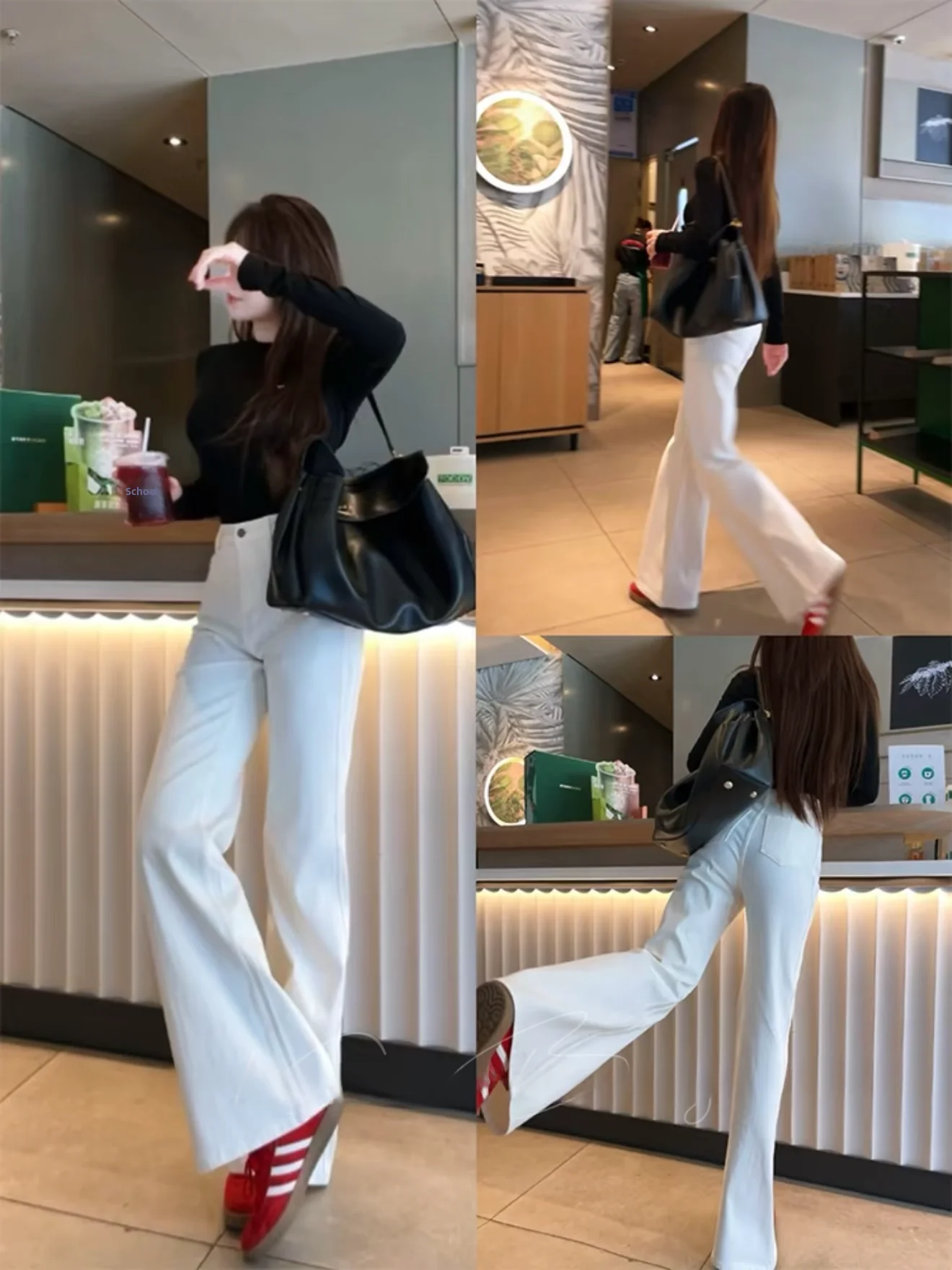 

Salted Fibone Elastic Stretchy Fce Lined Non Clingy Flared Jeans High Waist Cotton Stretch Denim Casual Winter Ladies Jeans