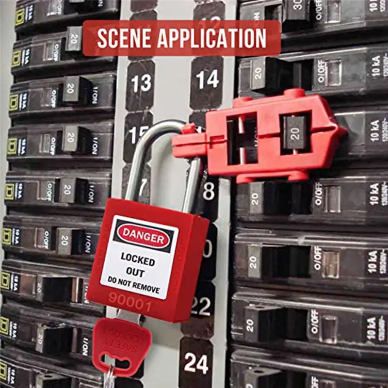LXYB18B Device Lockout Tagout Tag Kit Breakers Lockout Universal Electrical Fit For Lock Out Tag Out Set