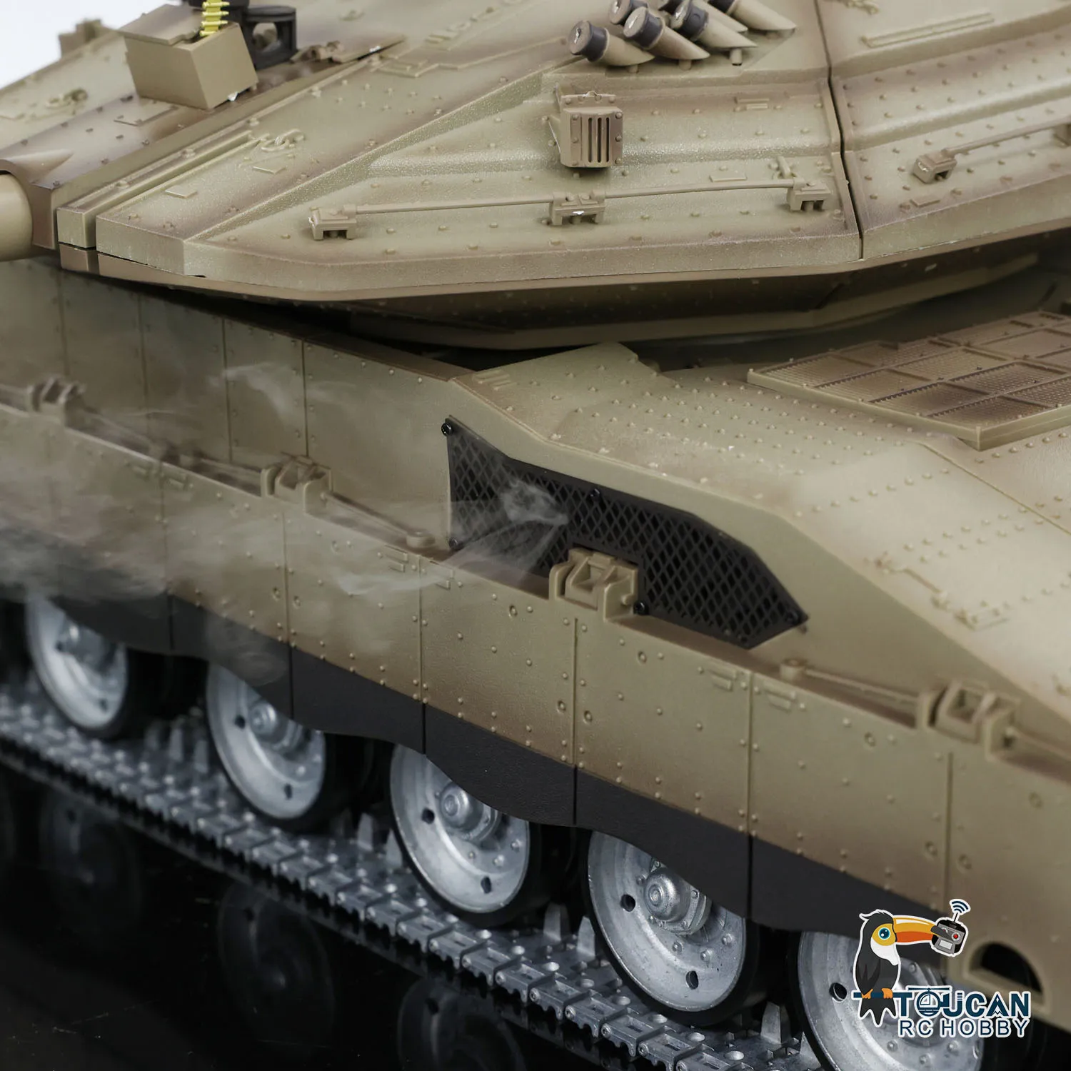 1/16 Scale Henglong IDF Merkava MK IV RC ถังโลหะแทร็กแผนที่ล้อรีโมทคอนโทรลทหารสําหรับผู้ใหญ่