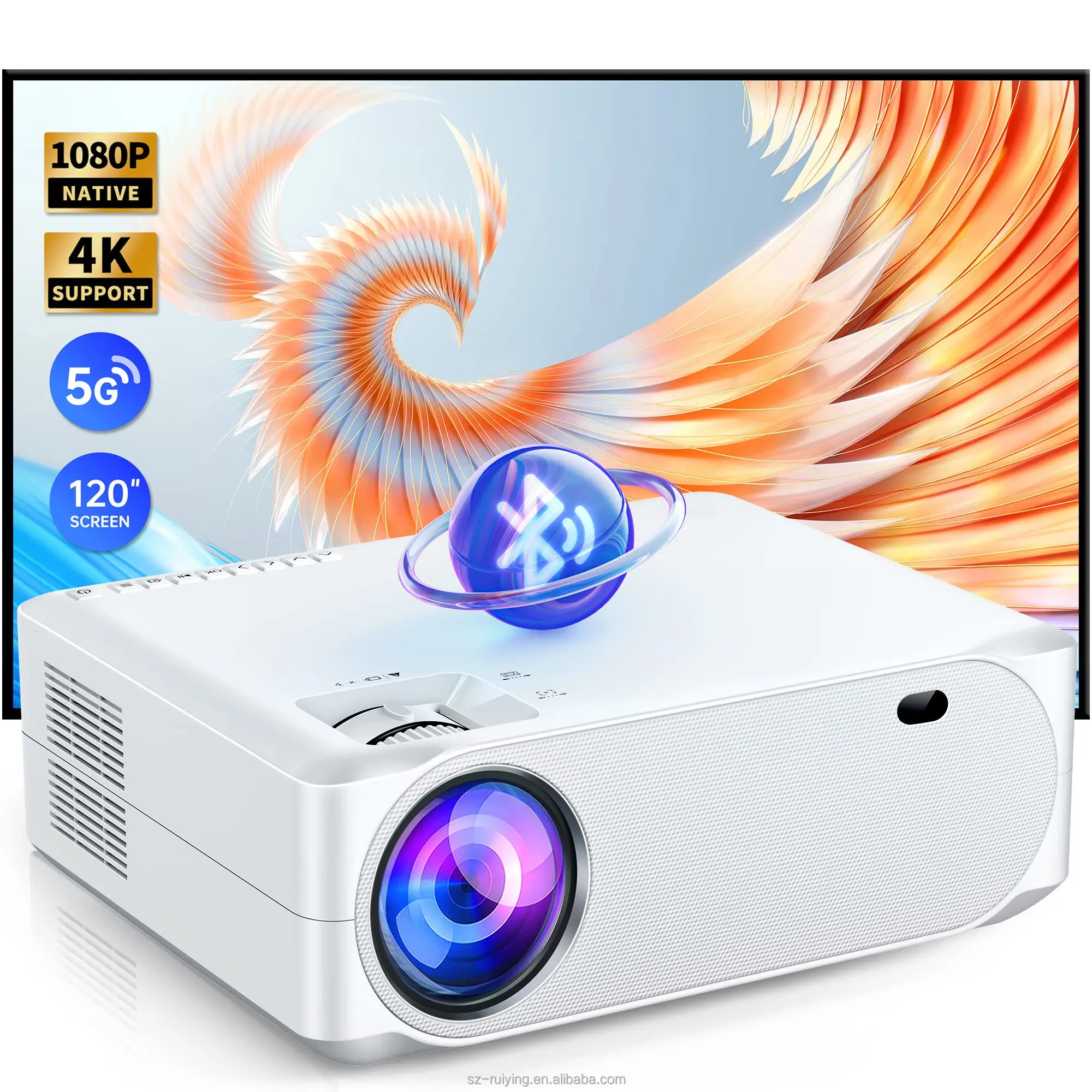 

Home Cinema 1080P Projector for School Business & Multimedia 4K LED Movie Proyector