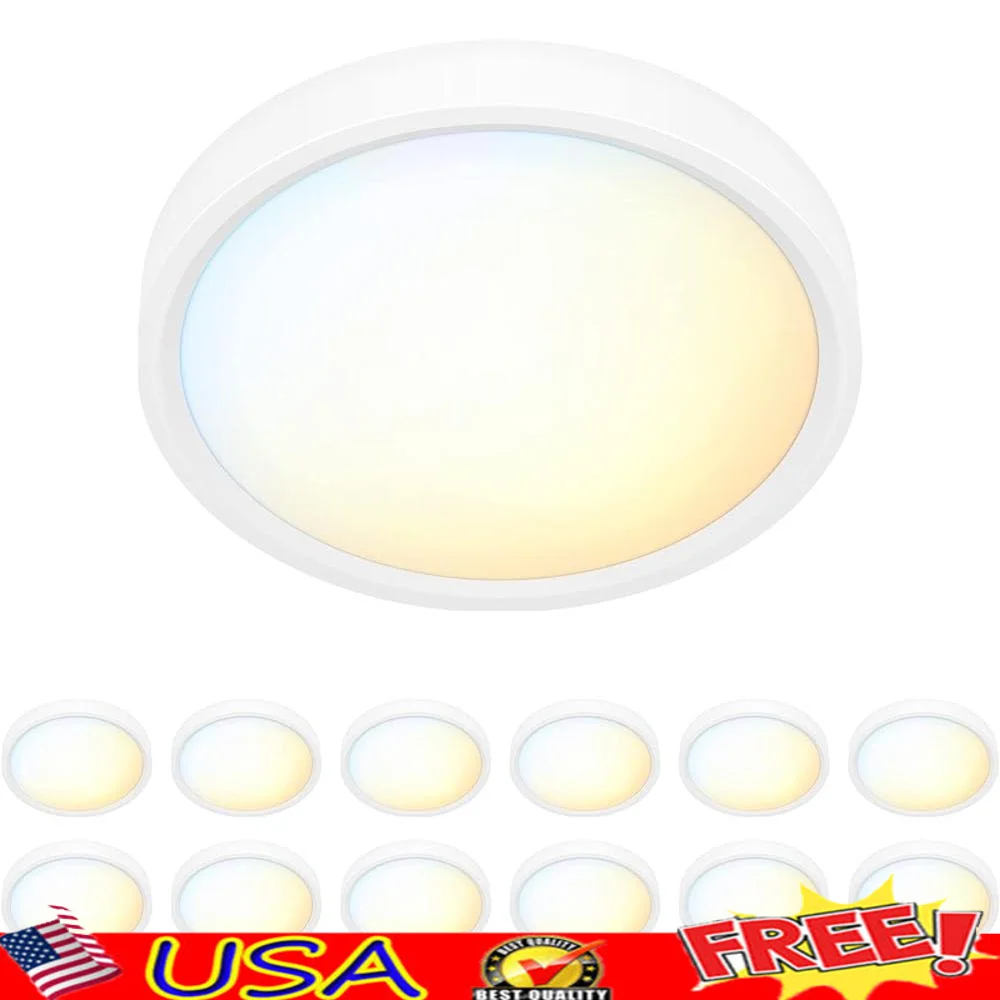 

5 Inch Dimmable LED Surface Mount Downlight Edgelit Slim Panel Light 5CCT Selectable Energy Saving 10W 620LM Wet Location