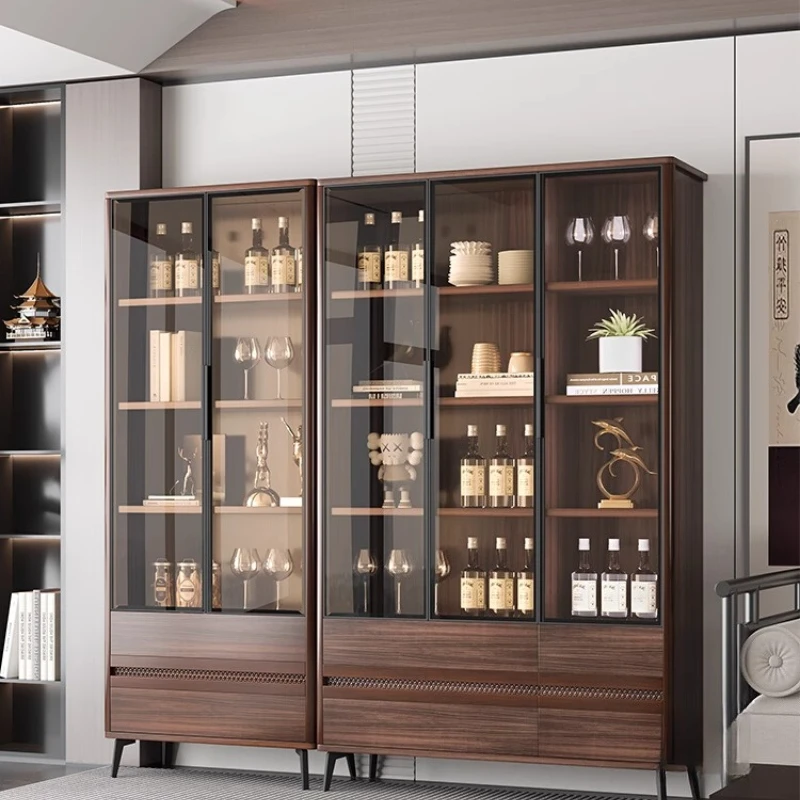 Bar Corner Furniture Showcase Indoor Bar Unit For Home Wine Display Cabinet Glass Refrigerated Wine Cellar Cocktail Accessories
