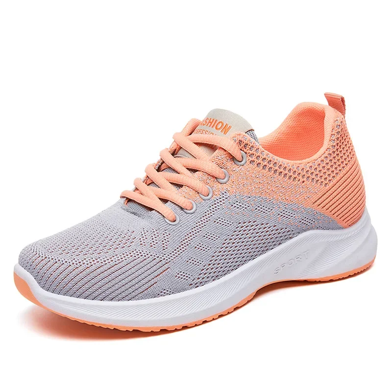 Summer Women Shoes Mesh Breathable Casual Sneakers 2025 New Trendy Female Lace-Up Platform Vulcanized Running Shoe Zapatos Mujer