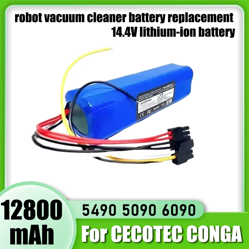 For CECOTEC CONGA 5090 5490 6090 7090 robot vacuum cleaner battery pack replacement, longer range and more efficient