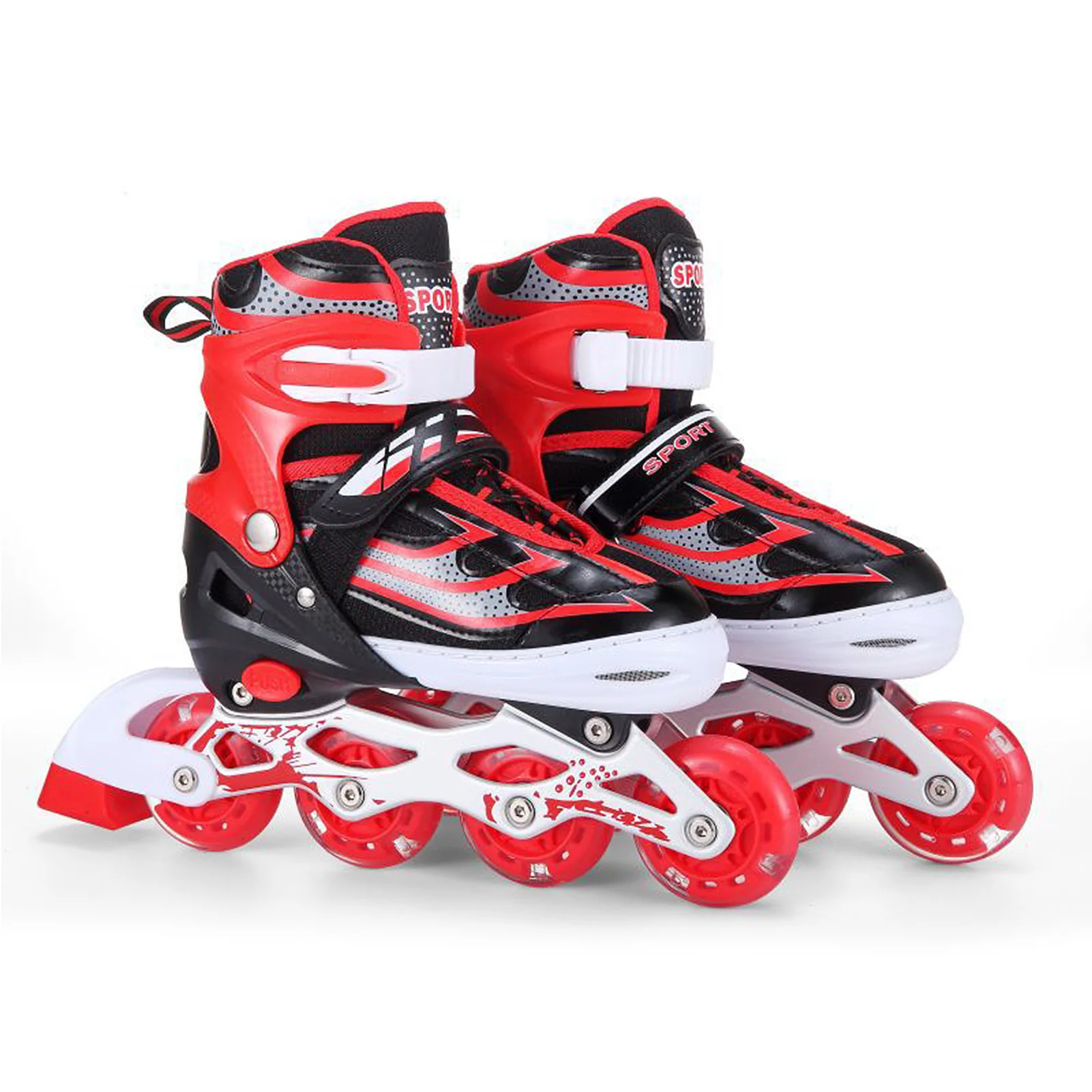 Adjustable Kids Inline Skates Light Up for Boys and Girls Beginner Friendly Eco-friendly Breathable for Toddlers Shoe Size 28-41