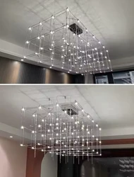 Light Cube Chandelier Hotel Clubhouse Sand Table Sales Department Starry Sky Villa Restaurant Project Chandelier