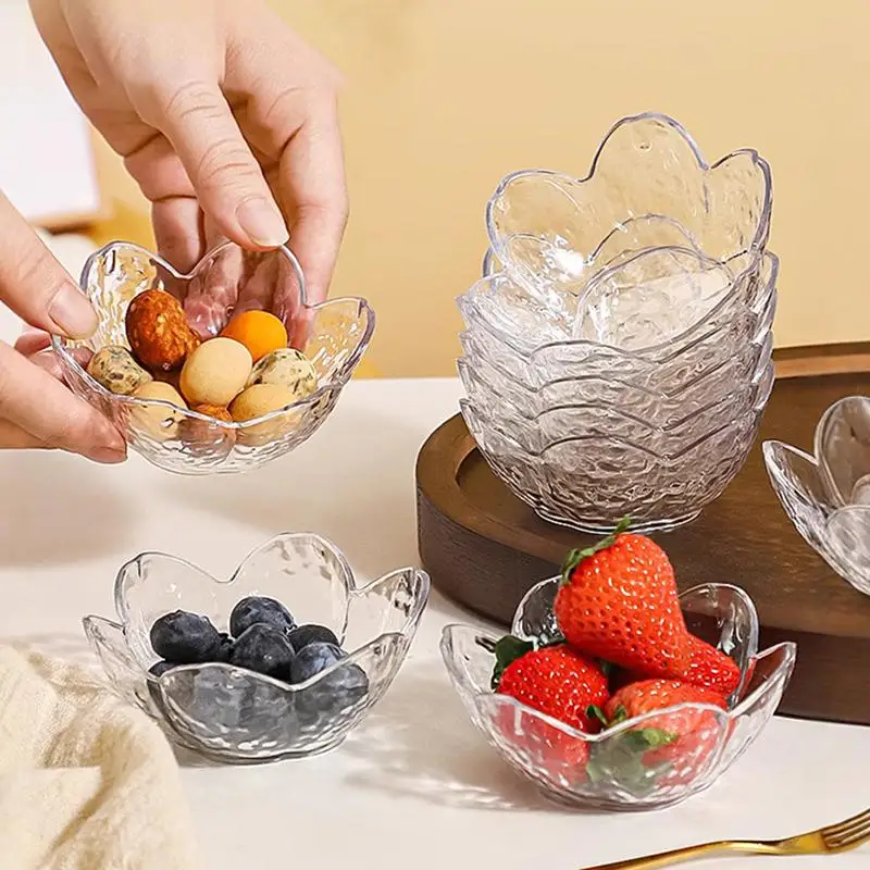 Hammer Pattern Cherry Blossom Sauce Dishes Small Plastics Seasoning Dish Sauce Bowl Ice Cream Small Dinner Plates