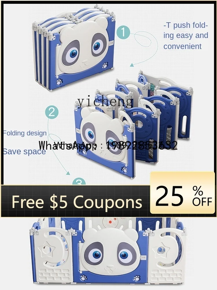 سياج أطفال WL قابل للطي، أرضية شبكية واقية، سياج زحف آمن منزلي، ملاهي داخلية