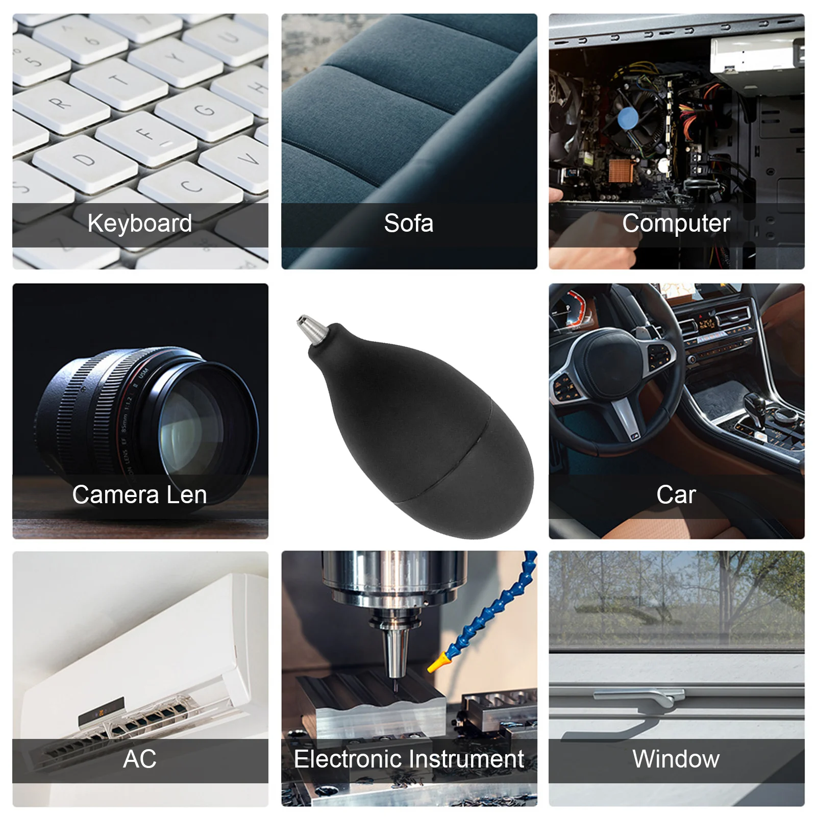 Dust Blower Bulb Blowing Dust Air Duster Camera Lens Phone Computer PC Keyboard Screen Cleaner Home Office Mini Air Blaster Dust