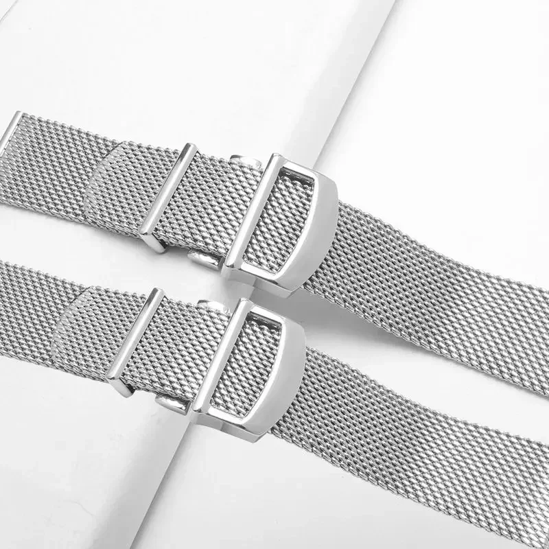 Watch Accessories Folding Clasp 20mm 22mm Milanese Stainless Steel Mesh Watch band Best For IWC PORTOFINO FAMILY Series Strap