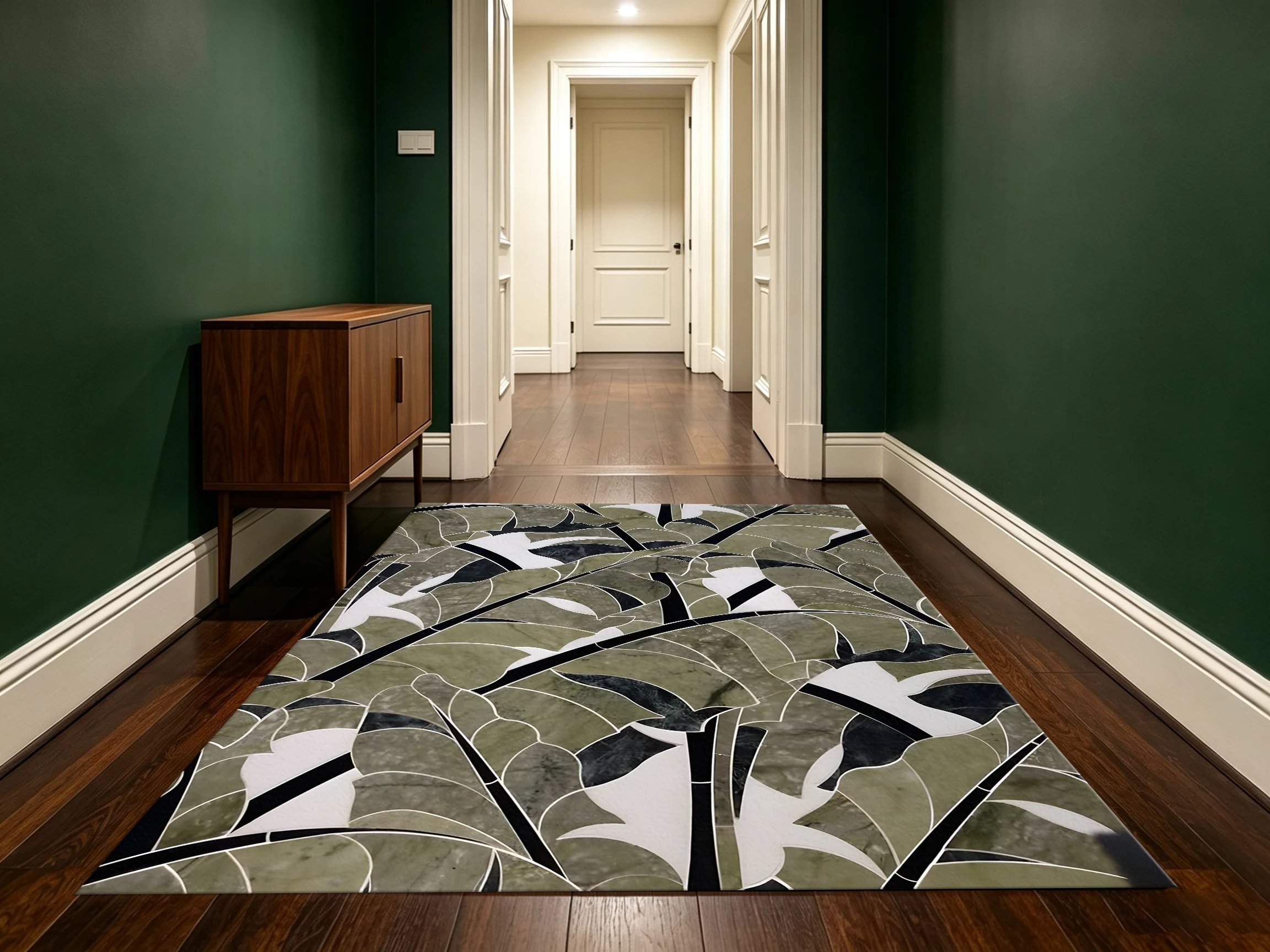 Retro Spider Web Pattern 2D Area Rug in Trendy Cool Style for Living Room and Entryway, Halloween Party Decor