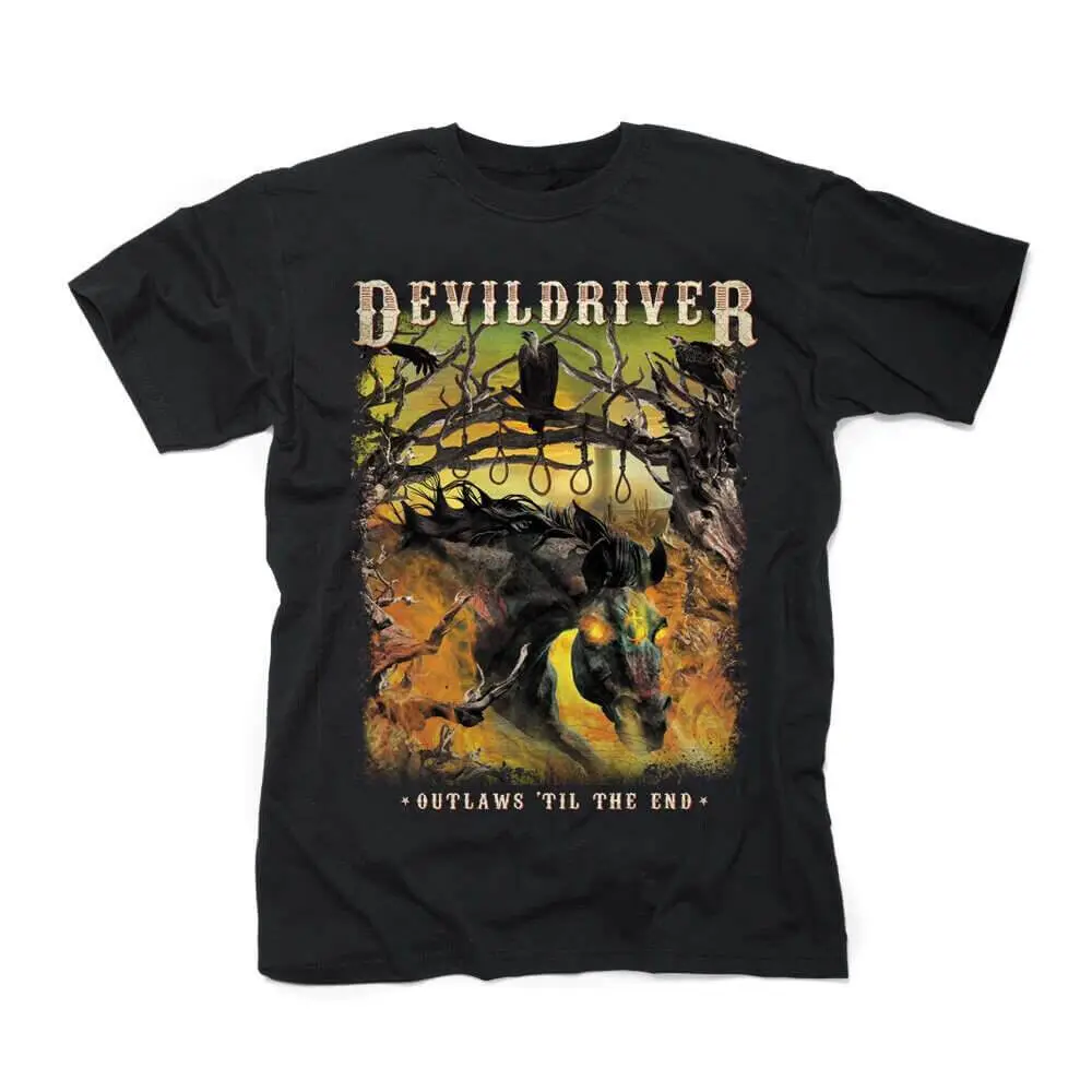 DevilDriver - Outlaws 'til the end Short Sleeve Black All Size Shirt QQ1034