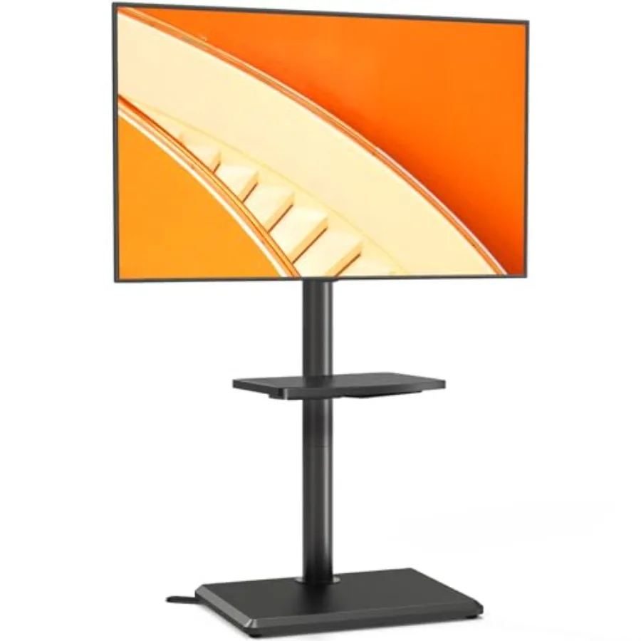 

Height Adjustable Floor TV Stand with Mount for Most 3260 Inch Flat or Curved TVs up to 88 lbs Wood Base Design with Swivel Fun