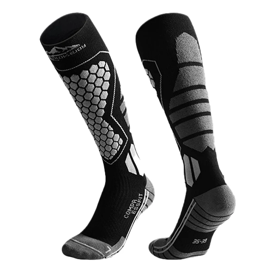 

KoKossi Winter Warmth Wool Ski Socks Compression Anti-sprain Quick-drying Non-slip Outdoor Sport Long Tube Snow Socks Men Women