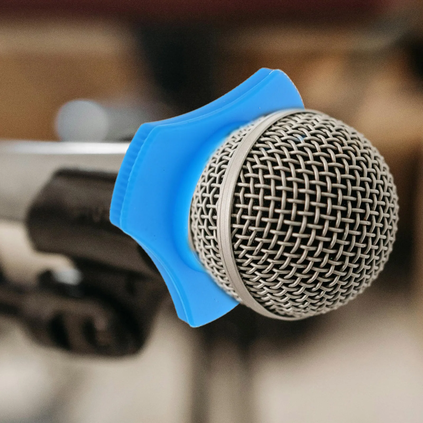 

4Pcs Microphone Silicone Anti-Slip Rings Triangular Grip for Handheld Mic Studio Recording Protection Accessories