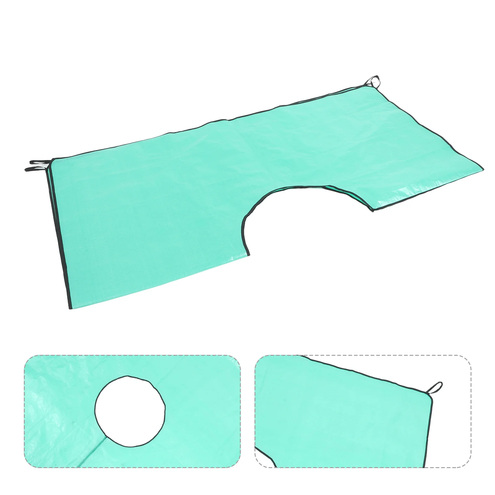 

Heavy Duty Tree Trimming Tarp Landscape Shrub Leaf Collector with Buckle Fasteners Yard Plant Care PP Small