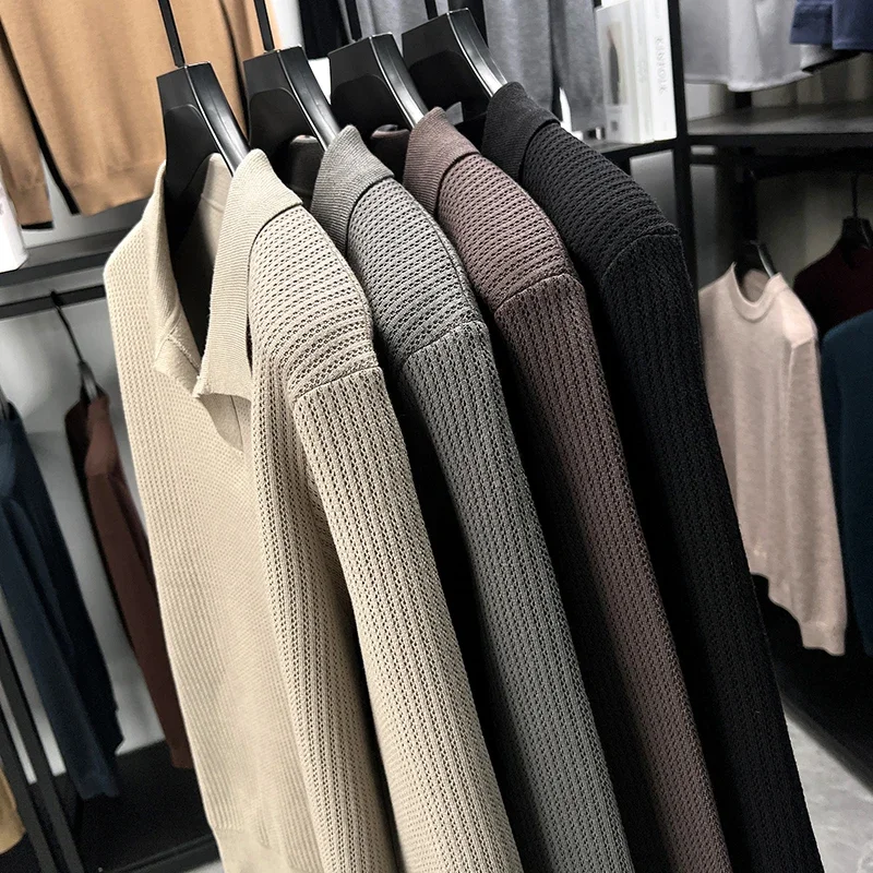 

Original Design Men's V-Neck Knitted Sweater Autumn Winter Simple Warm Lapel Pullover Fashion Casual Versatile Trend Menswear