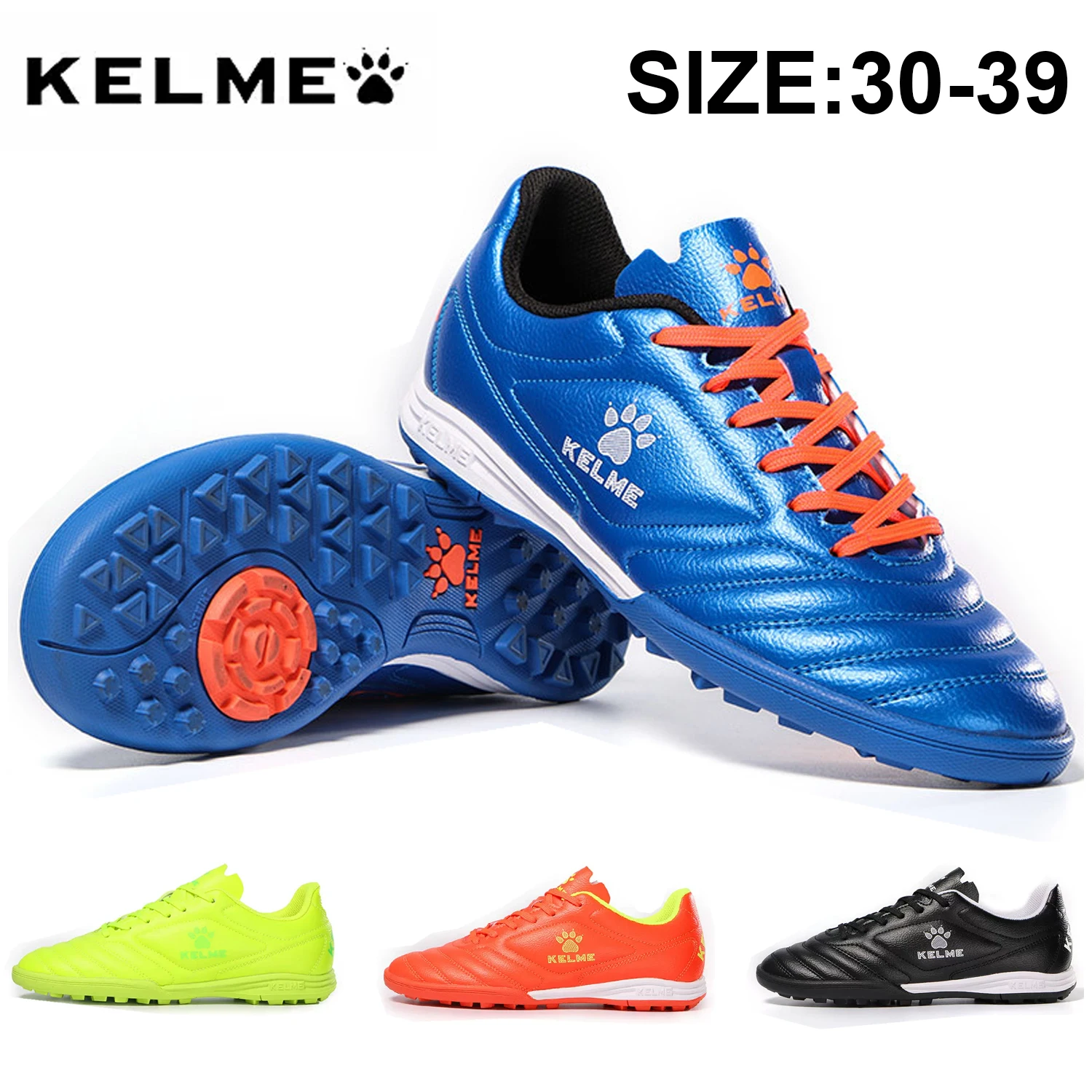 kelme-girls-football-shoes-professional-futsal-match-training-soccer-shoes-tf-boys-football-boots-outdoor-kid's-sneakers-873701