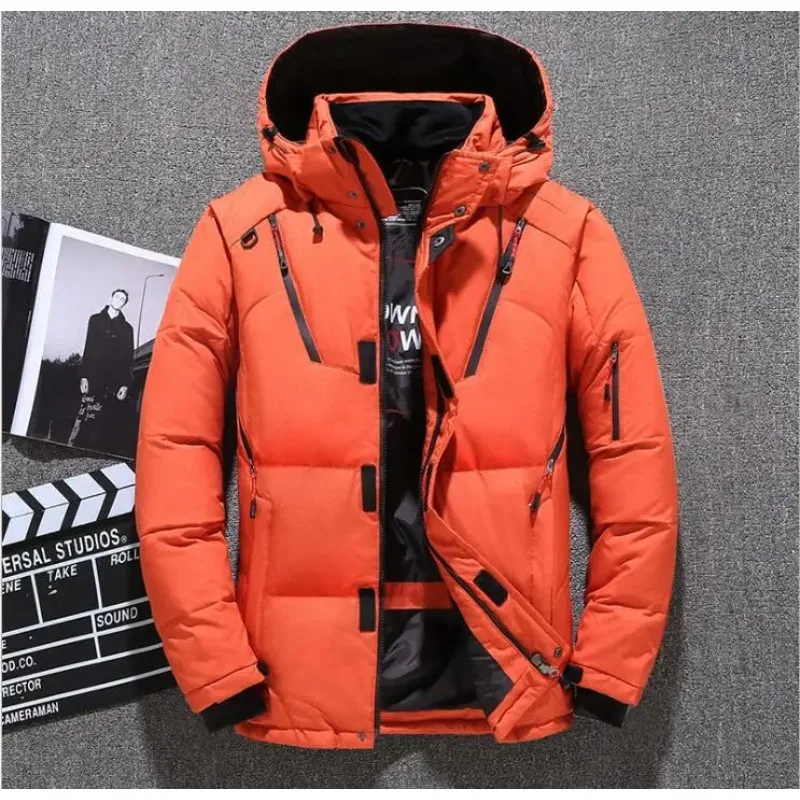 

Мужская уличная повседневная куртка-бомбер с капюшоном, теплая, ветрозащитная, короткая, приталенная, для активного отдыха